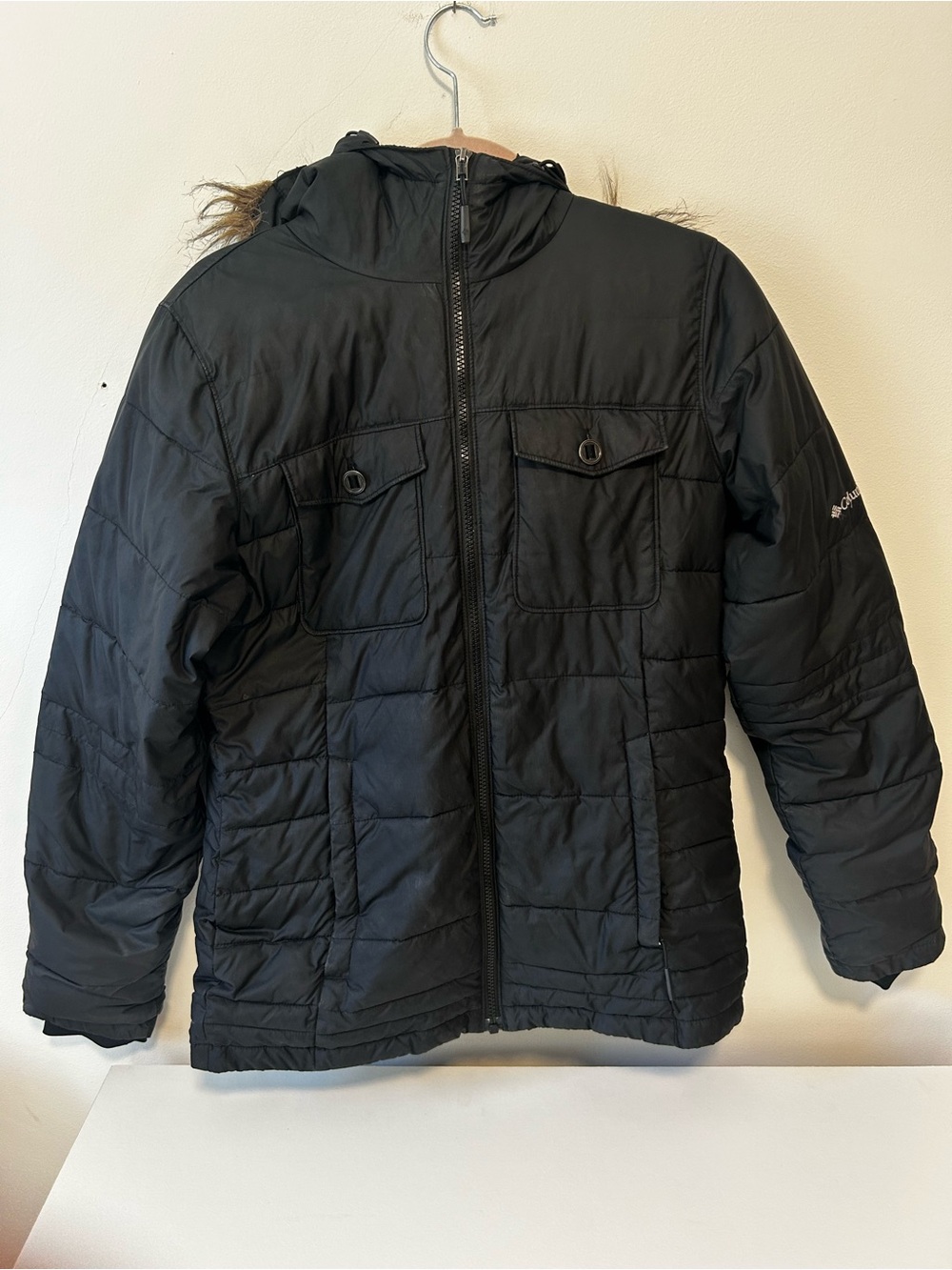 Women's Quilted Black Hooded Puffer Jacket